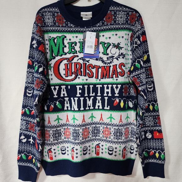 Home Alone ''Ya Filthy animal'' Christmas sweater Large - Picture 1 of 6